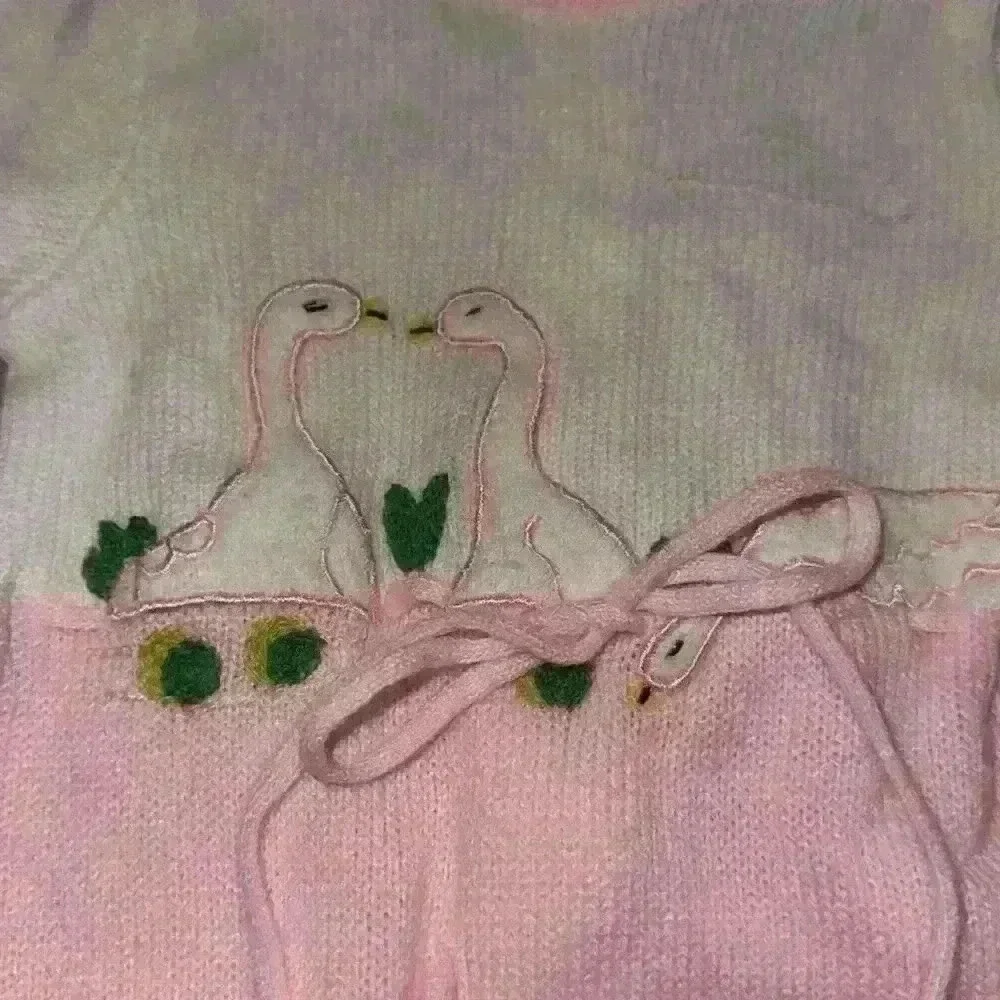 Vintage little angel original pink acrylic zip‎ back sweater sleeper 0/3 months